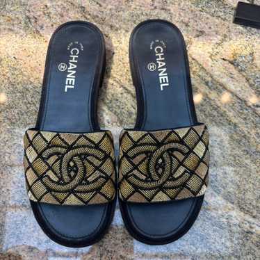 ✴︎CHANEL ✴︎ゴールドチェーンサンダル　37 CHANEL シャネル ココマーク チェーン ストラップ サンダル