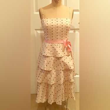 SALE!【BCBG MAXAZRIA】サテン ポルカドット ドレス Pre-owned BCBG MaxAzria Polka-Dot Silk Dress | Sabrina's Closet