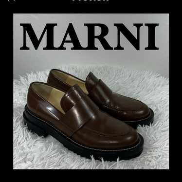 MARNI☆【完売間近】LOAFERS ローファー / dark brown ブラウン レザー製スリッポンローファー、マルニシンボル入り