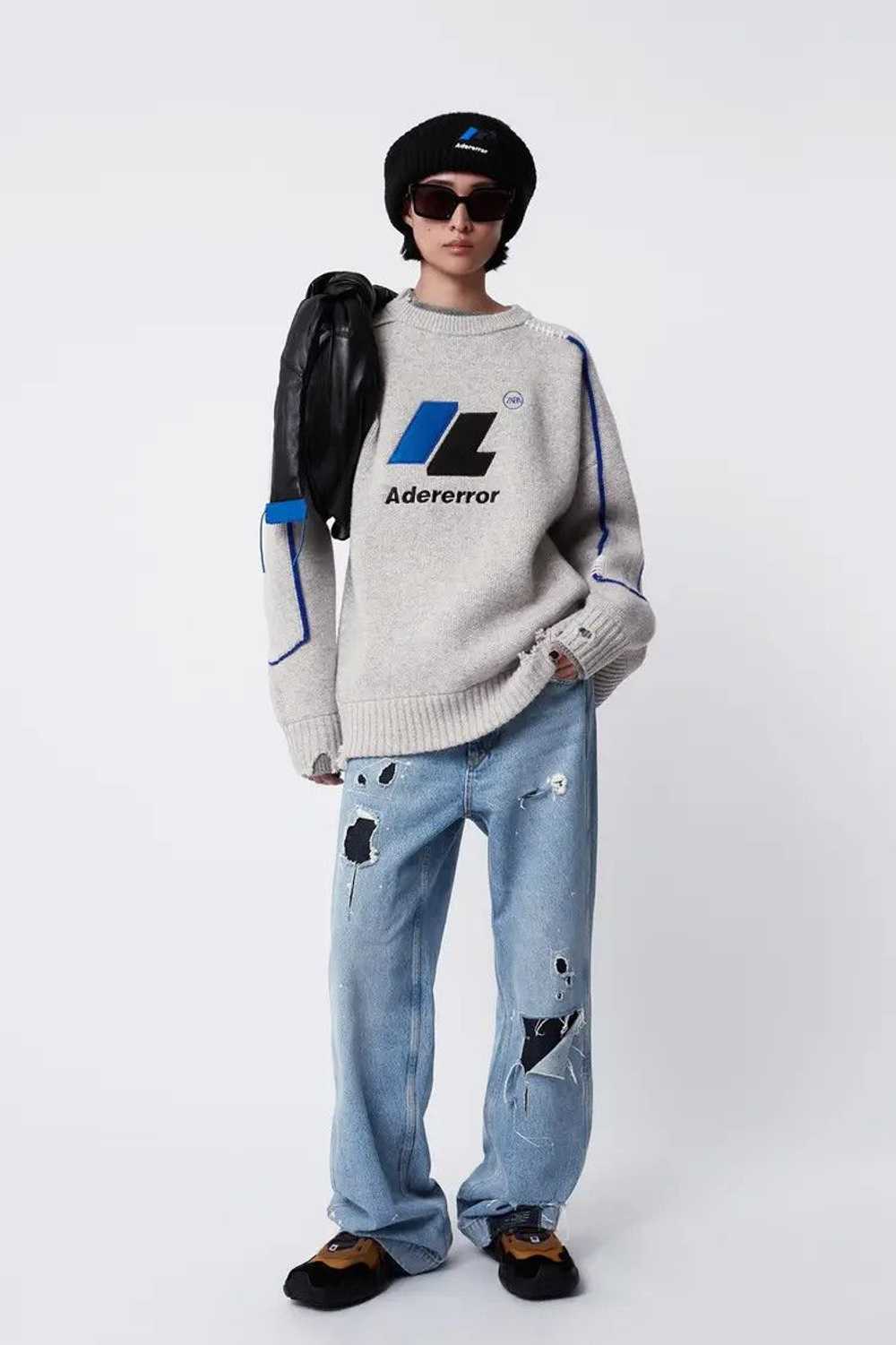 Ader Error Ader Error x zara patchwork wide leg j… - image 2