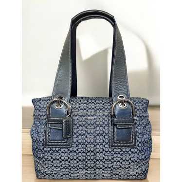 バッグ COACH Coach Handbag Mini Signature Soho Vintage COACH Soho Mini Signature Small Flap Dark Blue on