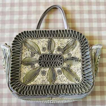 バッグ JUMIN PUECH/Sequined Leather Bag Vintage Jamin Puech Fully Beaded Sequined Colorful Bag. For