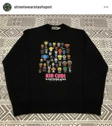 APE BAPE KAWS KID CUDI BABY MILO スウェット A BATHING APE® x Kid Cudi Baby Milo Hoodie | Grey | FARFETCH