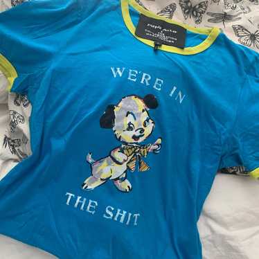 MARC JACOBS × Madga Archerコラボ Tシャツ Marc Jacobs Blue Magda Archer Edition The Collaboration T