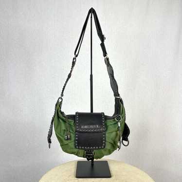 バッグ DIESEL Archive studs leather shoulderbag Diesel Men Archive Studs Leather Shoulder bag Leather Cotton