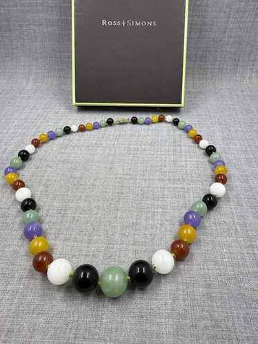 Ross-Simons 14K Clasp Multi-Color Graduated Jade … - image 1