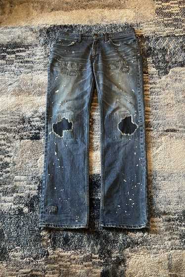 2000s e-function grunge denim 立体パターン NUMBER (N)INE AW2001 Number Nine Grunge Denim | azzashop