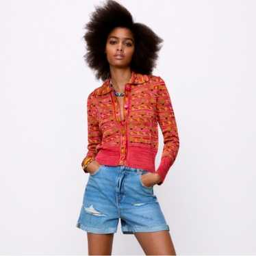 TTT_MSW Cardigan Flower Jacquard Knit L Cotton TTT-20… - Gem