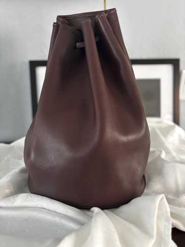バッグ Vintage Coach The Sling Leather 9929 Vintage Coach #9929 Black Leather The Sling Bag Drawstring