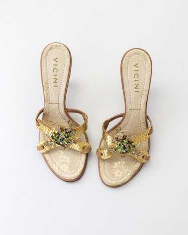 Vintage Vicini Giuseppe Zanotti希少品 Vintage Giuseppe Zanotti Vicini Rhinestone Snake Embellished