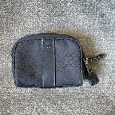 バッグ Vintage Coach Chunky Case makeup Pouch Vintage Coach New York Chunky Case Leather Makeup Kit Pouch
