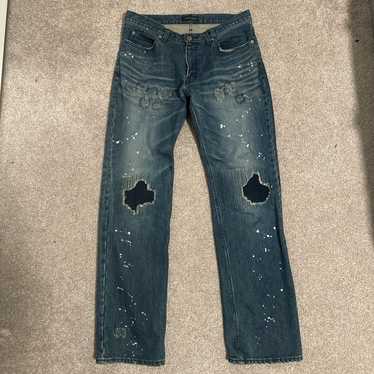 パンツ \"NUMBER (N)INE\" Damage Lightblue Denim Number nine denim - Gem