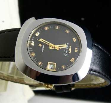 TECHNOS BORAZON DX 自動巻 men's レ)[ジャンク] TECHNOS テクノス deLuxe Borazon-Ⅱ デラックス