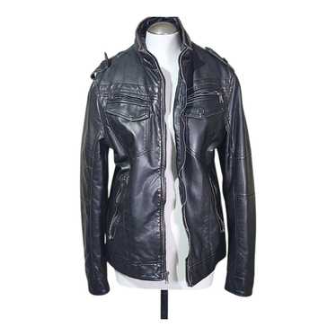 ジャケット・アウター Ameri REVERSIBLE FAKE LEATHER JACKET Ameri mode black faux - Gem