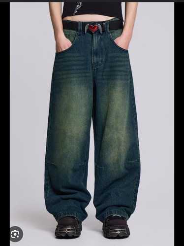 jaded london ダメージデニムパンツ 32 Jaded London ウオッシュデニムカーゴパンツ ダメージ加工