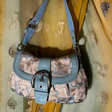 バッグ COACH SOHO shoulderbag signature Archive 💌SOLD💌 vintage authentic coach gray & black signature soho