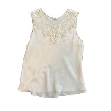 Christian Dior キャミソール　花刺繍　ヴィンテージ CHRISTIAN DIOR - Summer Flower Printed T-shirt Dior V-neck