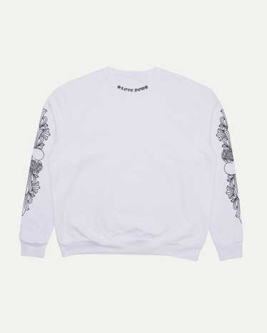 Tシャツ・カットソー CHROME HEARTS LOVE YOU LONG SLEEVE POCKET TEE WHITE Chrome Hearts Neck Logo Love You Pocket Long Sleeve Tee