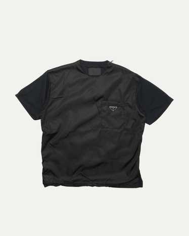 Tシャツ・カットソー PRADA Re-Nylon logo padded top Green Prada re-nylon shirt - Gem