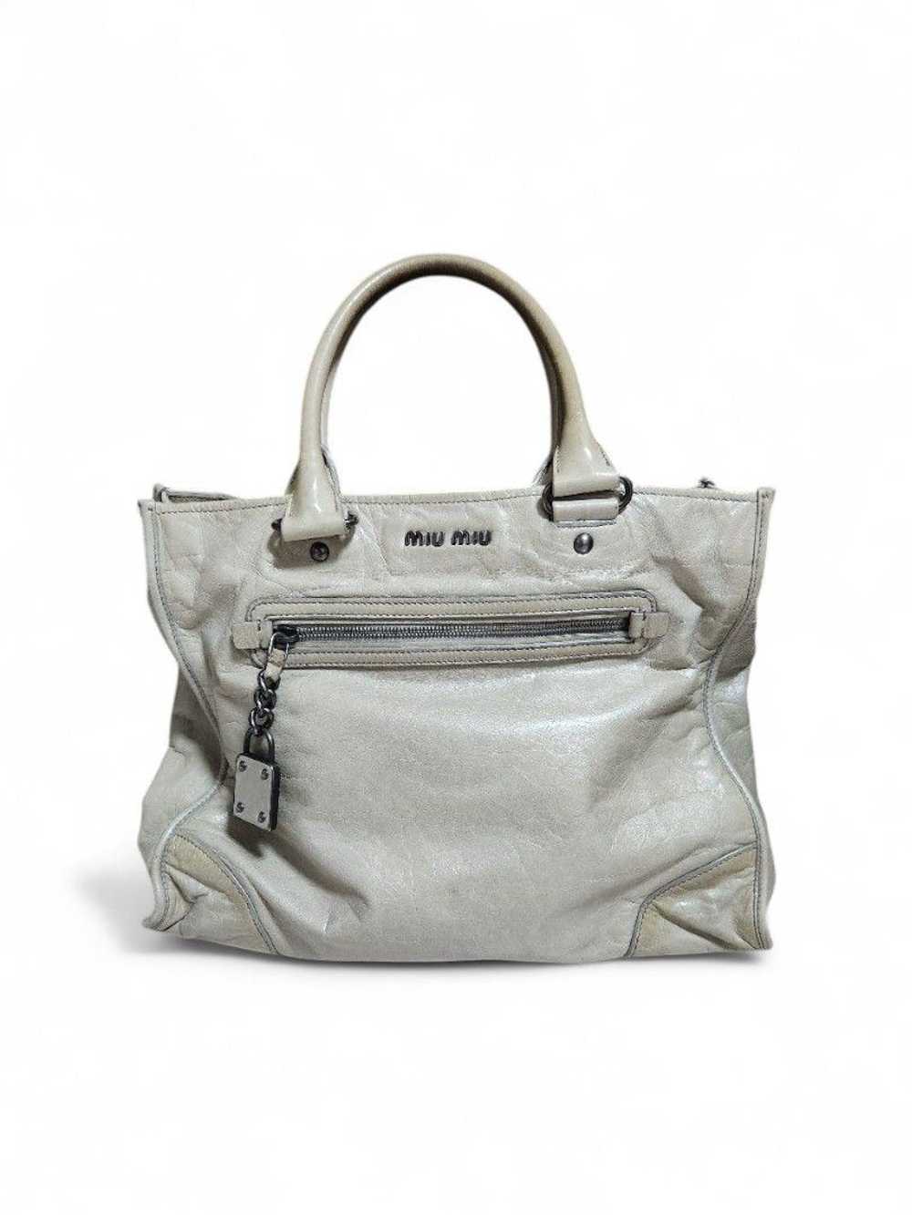 Miu Miu Miu Miu - Matelasse Cream Handbag Charm G… - image 1