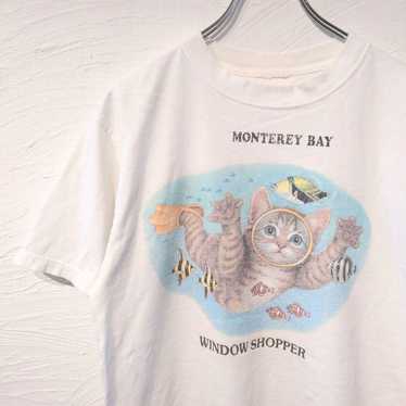 トップス 90s FRUIT OF THE LOOM \"CAT AEROBICS\" Vintage Fruit Of The Loom Embroidered Cat T Shirt | eBay