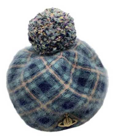 帽子 Vivienne Westwood 90s Orb Check Beret Vivienne Westwood Orb Beret Hat Beige Logo Cap Size S - M