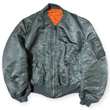 80s 90s ALPHA INDUSTRIES MA-1 USA 製 M Vintage 90s Alpha Industries MA-1 Bomber Jacket Flight