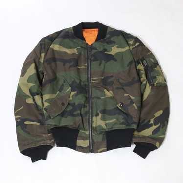 ⭐︎旧ALPHA タグ　USA製MA-1 80s 90s Vintage 80s Alpha Industries MA-1 Bomber Jacket Full Zip