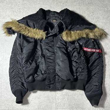 ジャケット・アウター 00s DIESEL n-2b flight jacket Vintage ALPHA INDUSTRIES N-2B Flying Mans Fur Hooded Parka