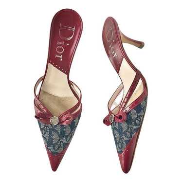 ＊DIOR ディオール＊ GEM MULES DIOR GEM Strass Crystal Embellished Heeled Slides Sandals