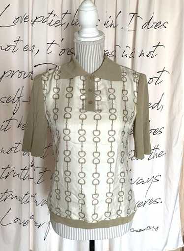 トップス OLD CELINE KNIT POLO SHIRT RARE! Celine knitted polo shirt - Gem
