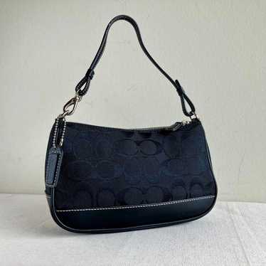 バッグ Coach Hampton Demi Pouch Mini Handbag 00 COACH Hampton Leather Demi Buckle Shoulder Mini Bag Vintage