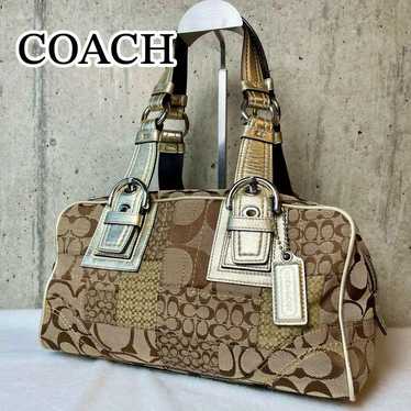バッグ Coach Soho Patchwork Python Bag brown Coach Soho Patchwork Python Bag brown - メルカリ