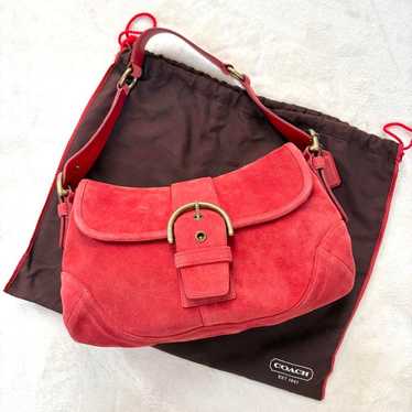 バッグ coach signature hand bag soho flap suede COACH Soho Suede Flap Belt Buckle Shoulder Bag, Honey Color