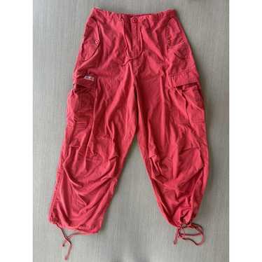 パンツ 90s UFO parachute design PT cargo pants NWT Vintage 90s UFO Spell Out Parachute Rave Cargo Pants