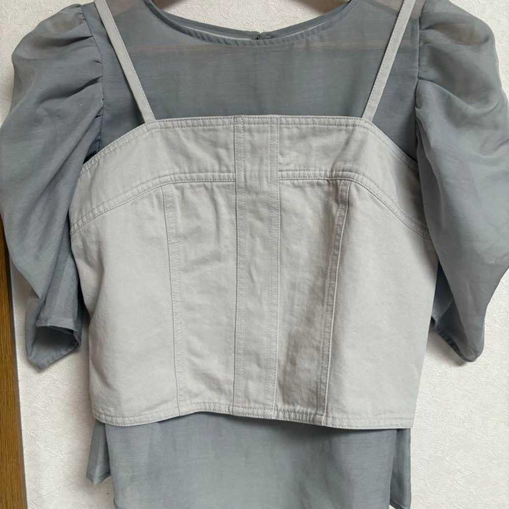 Ameri PUFF SLEEVE LAYERED TOP Ameri VINTAGE - image 3