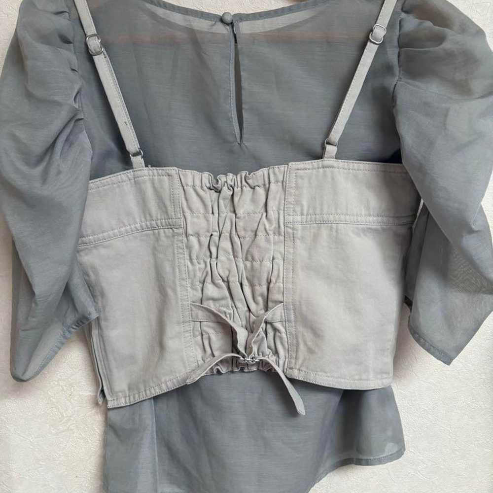 Ameri PUFF SLEEVE LAYERED TOP Ameri VINTAGE - image 4