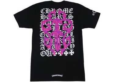 Chrome Hearts Eye Chart Pink Dagger Tee ロンT Chrome Hearts Eye Chart Dagger Longsleeve T-shirt White/Pink