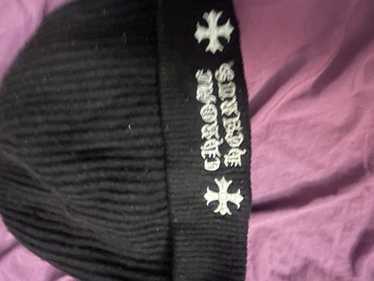 ★人気★ Chrome Hearts Logo Beanie Black chrome-hearts-embroidered-ch-