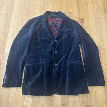 Burberry★素敵！Women's Black Velvet 1 Button Jacket Burberry Vintage Black Velvet Jacket. Women's Semi-padded