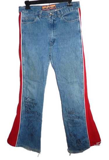 Rare 2000’s NCFM 3D Multi-Pocket Flare Y2K 00s vintage COMYCOM flare art style 60s big bell bottom