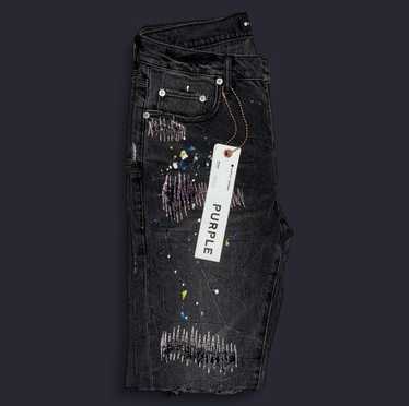 PURPLE BRAND 黒デニム　31 PURPLE BRAND Jeans Men's 38x35 Black Goth Super Fade Repair