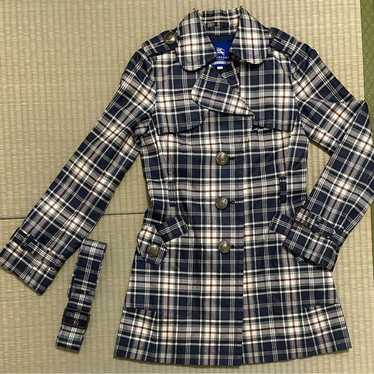 BURBERRY BLUE LABEL Pコート 38 BURBERRY BLUE LABEL ピーコート 38 チェック 黒 金ボタン