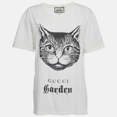 グッチ　Tシャツ　10A ネコ　Black cat ミケーレ Gucci Black Cat T-ShirtShort Sleeve Size XL Authentic | eBay