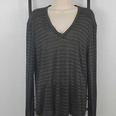 Rails Sami Charcoal Bronze Stripe Top Size L - image 1