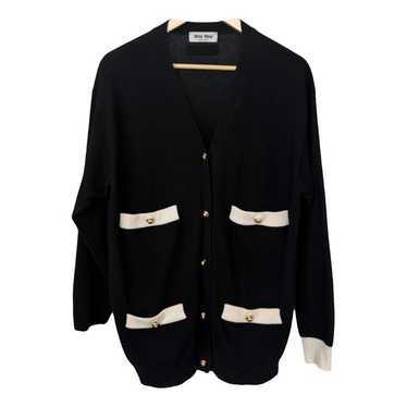 トップス Miu Miu Silk Mix Ribbon Cardigan Black Miu Cardigans For Women | Editorialist