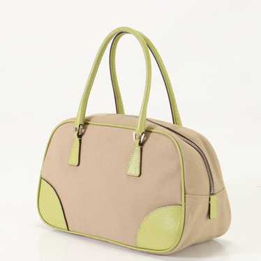 バッグ PRADA BOSTON CANVAS LEATHER HAND BAG Prada boston canvas leather - Gem