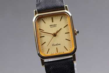 稼働 SEIKO EXCELINE 腕時計 14金ベゼル アンティーク1216 稼働 SEIKO EXCELINE 腕時計 14金ベゼル アンティーク1216