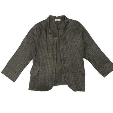 Plantation issey miyake カーディガン 80s 90s Issey Miyake Plantation collection leather knit cardigan