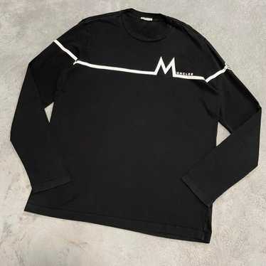 【MONCLER】メンズ★T-SHIRT LOGATA A MANICHE LUNGHE★Tシャツ MONCLER Logo-Appliquéd Twill-Trimmed Cotton-Jersey T-Shirt